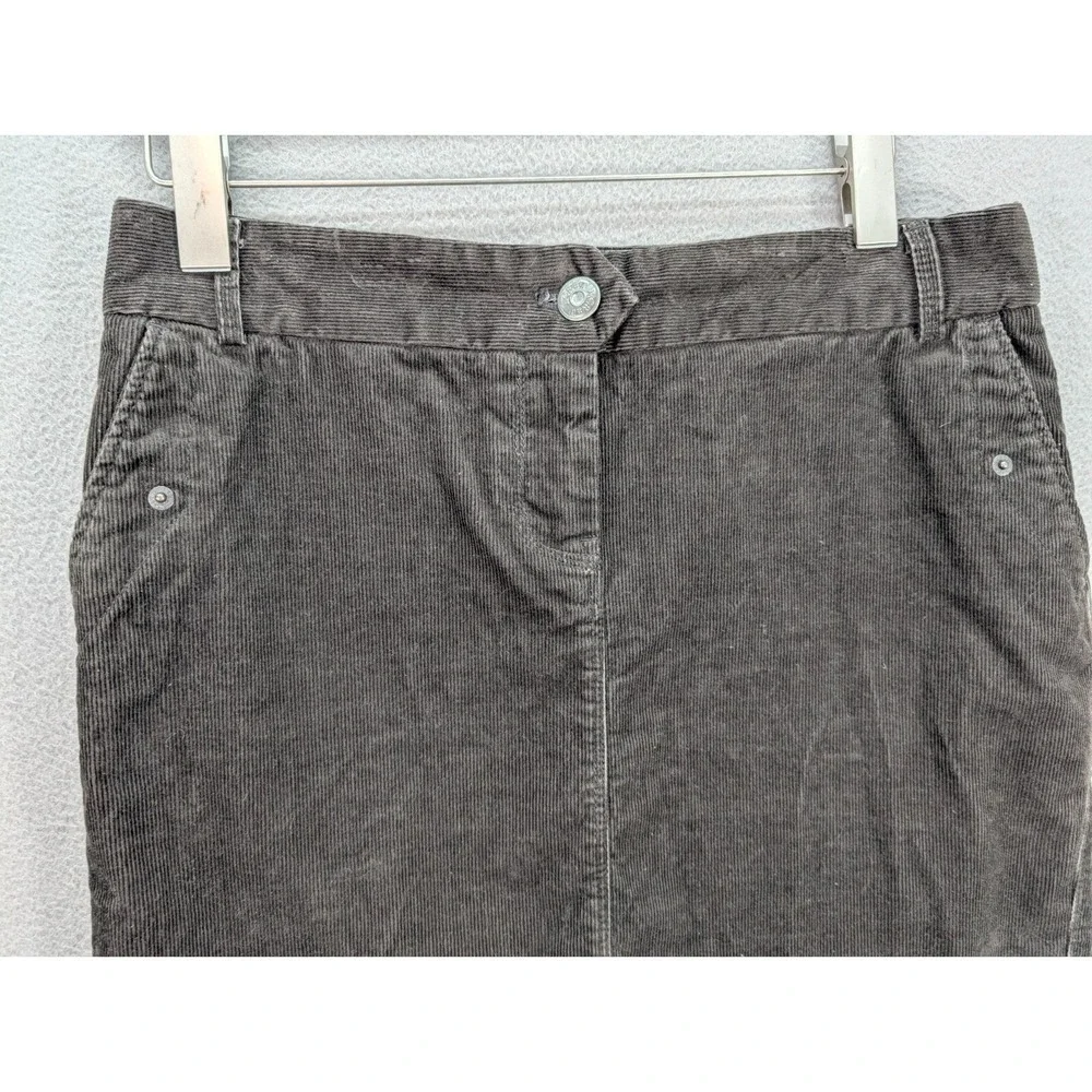 J. Crew Skirt Womens Size 4 Corduroy Pencil Brown Zip Stretch Classic Y2K‎ Retro